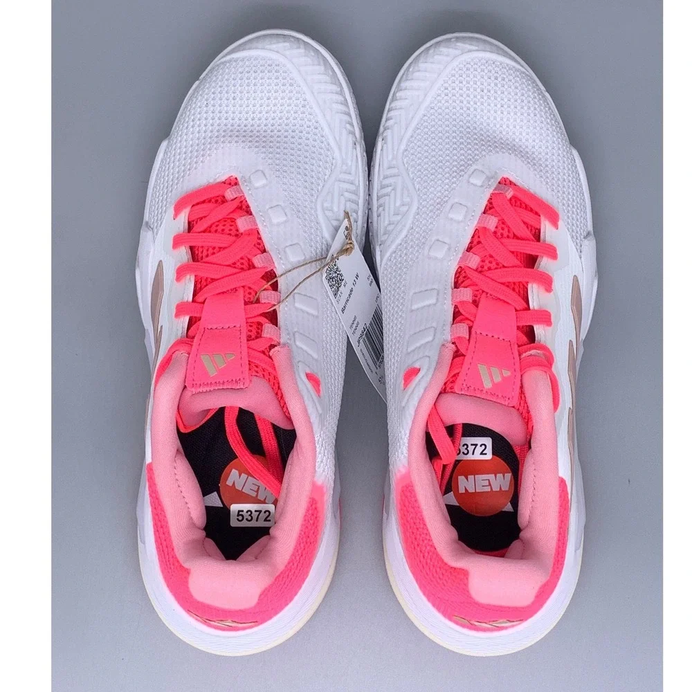 Adidas Barricade 13 W White Pink Tennis Shoes JP9842 Women's Sz 7 NWT